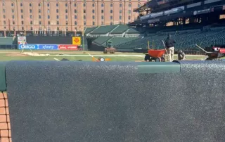 Right-On FiberFlex installed at Camden Yards Baltimore Orioles baseball dugout